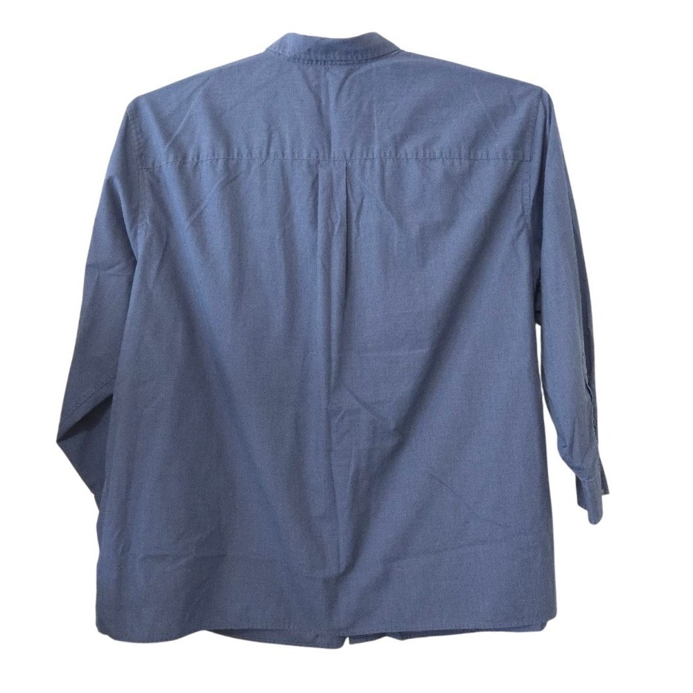 HB Harbor Bay Mens 3XL Blue Button Down Long Sleeve Shirt Business Casual - Picture 5 of 7